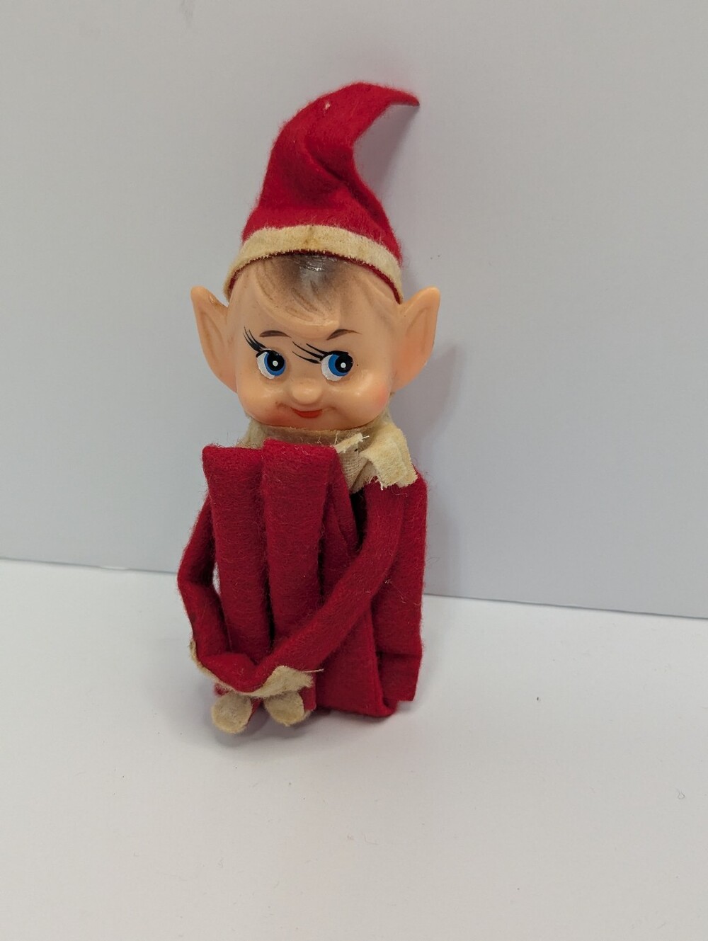 Vintage Pixie Elf Christmas Knee Hugger Figure